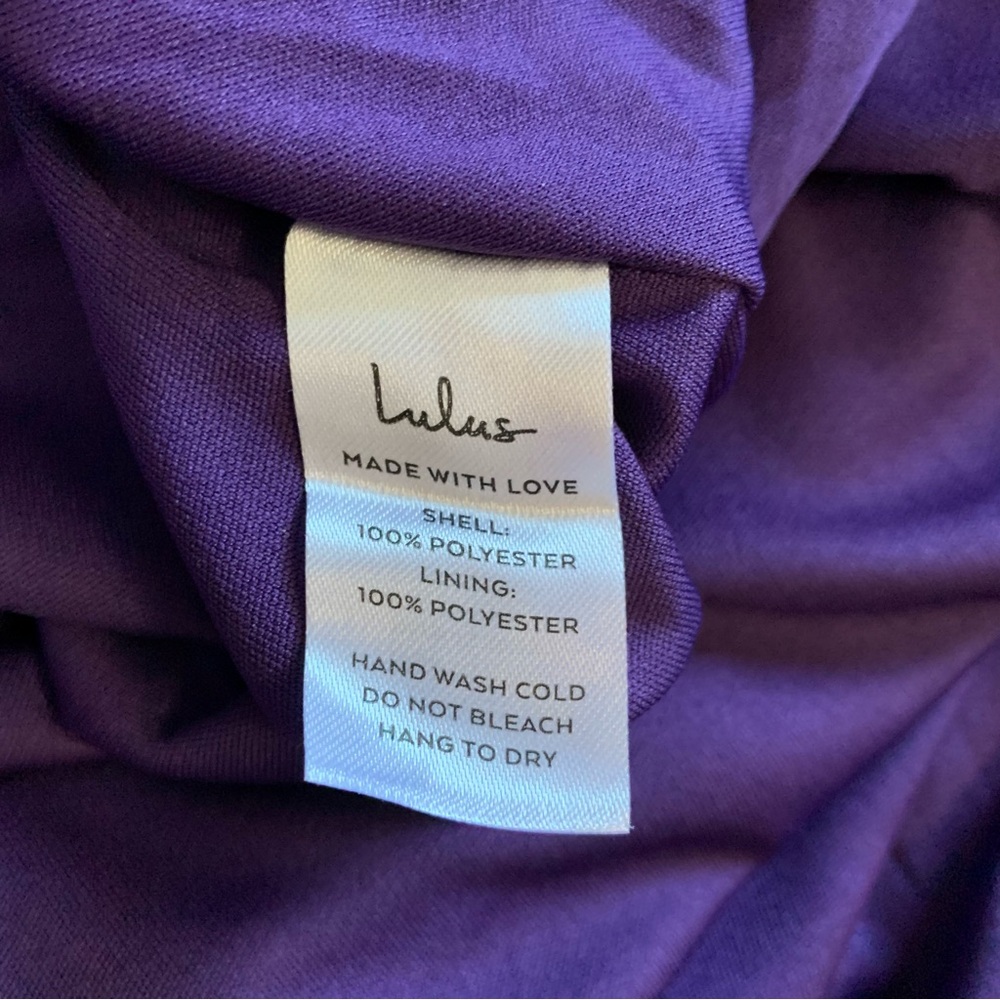 Lulus XL Feeling Sweet Purple Floral Print Long Sleeve Wrap Maxi Dress NWT - Picture 12 of 16